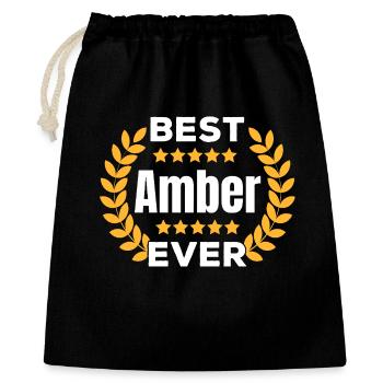 Meilleur cadeau Amber Legend Name de tous les temps - Sac cadeau 40 x 50 cm - noir - Devant
