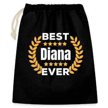 Meilleure Diana de tous les temps, légende, cadeau de nom - Sac cadeau 40 x 50 cm - noir - Devant