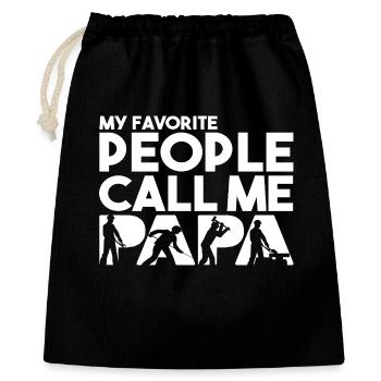 Mes personnes préférées m’appellent Papa Art des Ouvriers de l’Acier - Sac cadeau 40 x 50 cm - noir - Devant