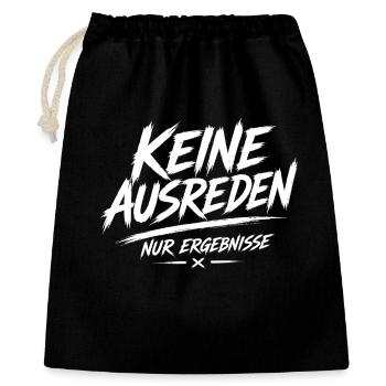 No excuses, only results - Gift Bag 40 x 50 cm - black - Front