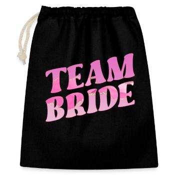 Équipe de mariage mariée - Sac cadeau 40 x 50 cm - noir - Devant