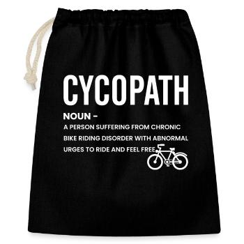 T-shirt emblème de piste cyclable - Sac cadeau 40 x 50 cm - noir - Devant