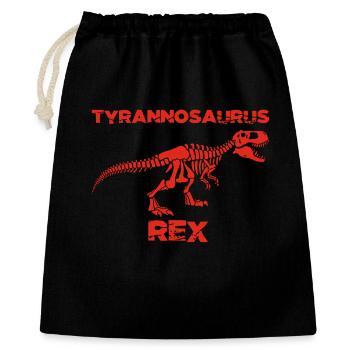 Squelette de tyrannosaure rouge - Sac cadeau 40 x 50 cm - noir - Devant