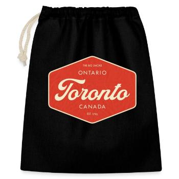 Toronto Retro Schild - Geschenkbeutel aus Baumwolle (40 x 50 cm) - Schwarz - Vorne