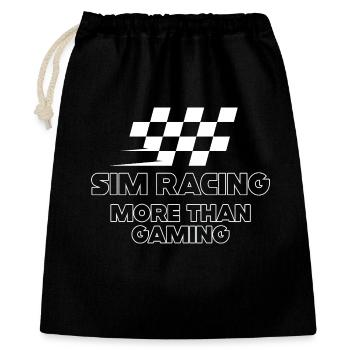 Drapeau de simulation de course : plus que le jeu vidéo - Sac cadeau 40 x 50 cm - noir - Devant