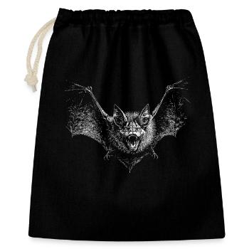 Fledermaus - Geschenkbeutel aus Baumwolle (40 x 50 cm) - Schwarz - Vorne