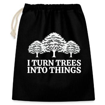 I Turn Trees Into Things Carpenter Humor carpenter - Sac cadeau 40 x 50 cm - noir - Devant