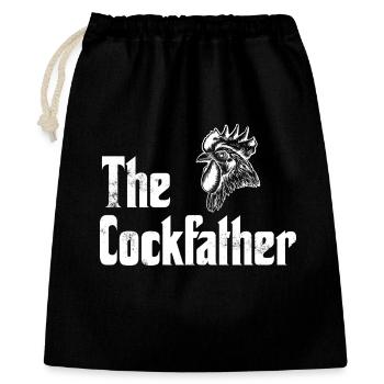 Poulet poulet coq - Sac cadeau 40 x 50 cm - noir - Devant