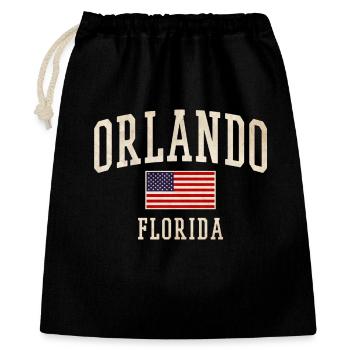 Orlando Florida Vintage Flag Design - Geschenkbeutel aus Baumwolle (40 x 50 cm) - Schwarz - Vorne