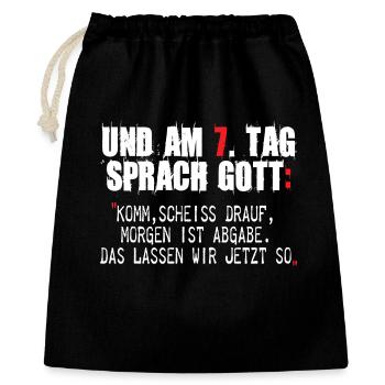 Graffiti-Style Protestgestaltung mit Zitaten - Geschenkbeutel aus Baumwolle (40 x 50 cm) - Schwarz - Vorne