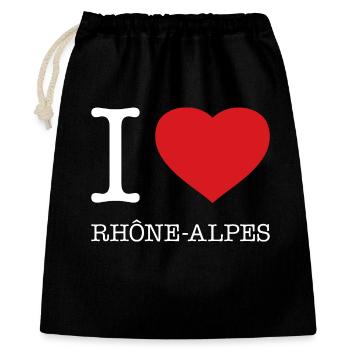 I LOVE RHONE ALPES France Frankreich - Geschenkbeutel aus Baumwolle (40 x 50 cm) - Schwarz - Vorne