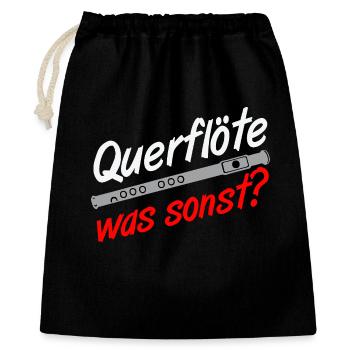 Fan Train, Spielmannszug, Musikzug, Querflöte (25 - Gift Bag 40 x 50 cm - black - Front