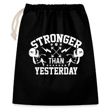 Stronger Than Yesterday - Gift Bag 40 x 50 cm - black - Front