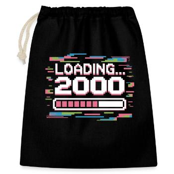 Pixel Retro Design Loading 2000 - Geschenkbeutel aus Baumwolle (40 x 50 cm) - Schwarz - Vorne