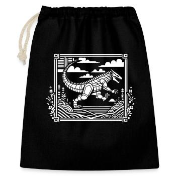 Kaiju Japan Art Style Design - Geschenkbeutel aus Baumwolle (40 x 50 cm) - Schwarz - Vorne