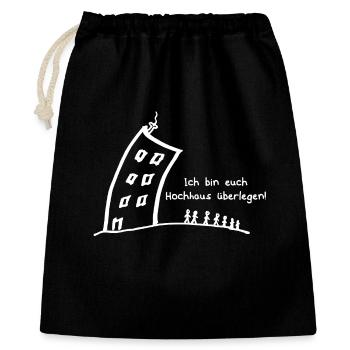 High-rise superior - funny saying - pun -w - Gift Bag 40 x 50 cm - black - Front