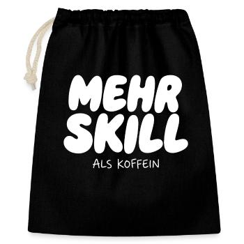More skill than caffeine - Gift Bag 40 x 50 cm - black - Front