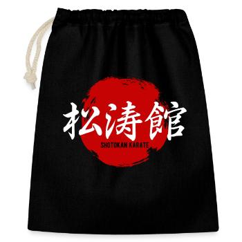 Kanji d’arts martiaux de Karaté Shotokan Japon - Sac cadeau 40 x 50 cm - noir - Devant