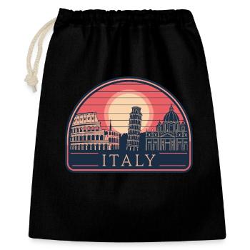 Italien Reiseziele Sonnenuntergang Kunst - Geschenkbeutel aus Baumwolle (40 x 50 cm) - Schwarz - Vorne