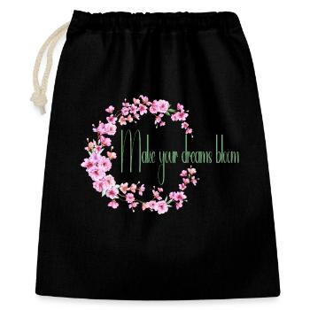 Make your dream bloom - Sac cadeau 40 x 50 cm - noir - Devant