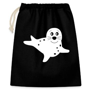 phoque phoque blanc phoques phoques animaux - Sac cadeau 40 x 50 cm - noir - Devant