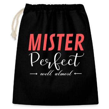 Mister Perfect Well Fast - Geschenkbeutel aus Baumwolle (40 x 50 cm) - Schwarz - Vorne