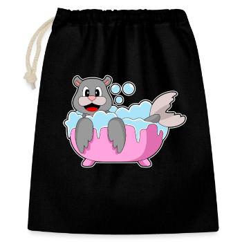 Seal Bathing Bathtub - Gift Bag 40 x 50 cm - black - Front