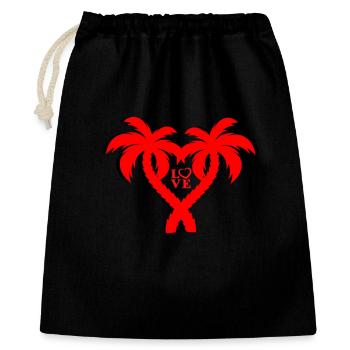 Heart Palm Love Motif - Gift Bag 40 x 50 cm - black - Front