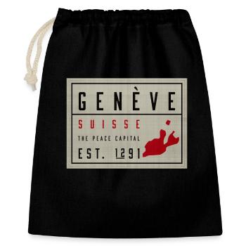 Genève Suisse Peace Capital Vintage - Gift Bag 40 x 50 cm - black - Front