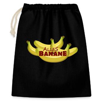 ALLES BANANE - Geschenkbeutel aus Baumwolle (40 x 50 cm) - Schwarz - Vorne