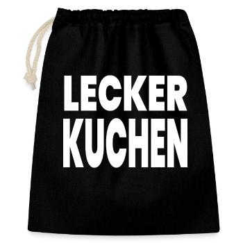 Kuchen - Geschenkbeutel aus Baumwolle (40 x 50 cm) - Schwarz - Vorne
