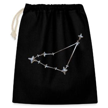 Sternenreihe Konstellation Design - Geschenkbeutel aus Baumwolle (40 x 50 cm) - Schwarz - Vorne