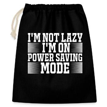 Not lazy power saving mode - Gift Bag 40 x 50 cm - black - Front