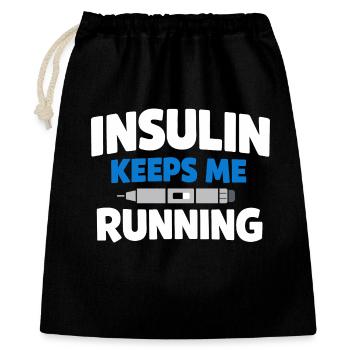 Blutzucker-insulin-unterstützung Typ Eins Stolz - Geschenkbeutel aus Baumwolle (40 x 50 cm) - Schwarz - Vorne