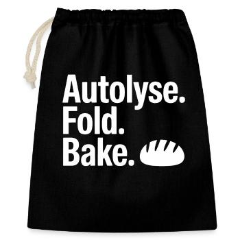 Art du pain autolyse plié - Sac cadeau 40 x 50 cm - noir - Devant