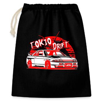 Voiture de dérive de Tokyo - Sac cadeau 40 x 50 cm - noir - Devant