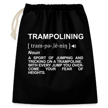 Trampoline Jumping Meaning - Gift Bag 40 x 50 cm - black - Front
