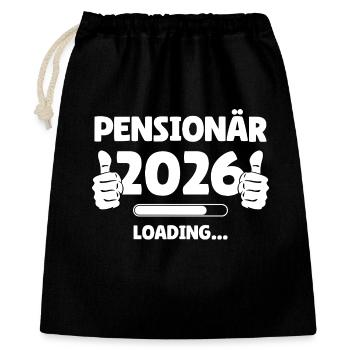 Pensioner 2026 Pouce vers le haut Design - Sac cadeau 40 x 50 cm - noir - Devant