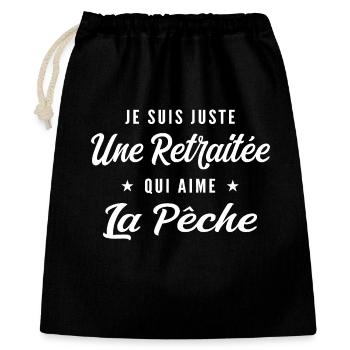 Retired fishing enthusiast - Gift Bag 40 x 50 cm - black - Front