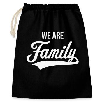 Nous sommes une famille (Famille / Père / Mère / Blanc) - Sac cadeau 40 x 50 cm - noir - Devant