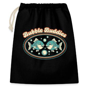 Bubble Buddies - Geschenkbeutel aus Baumwolle (40 x 50 cm) - Schwarz - Vorne