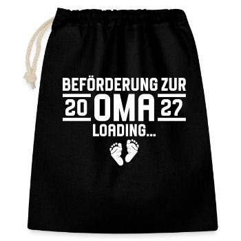 Promotion to Grandma 2027 loading - Gift Bag 40 x 50 cm - black - Front