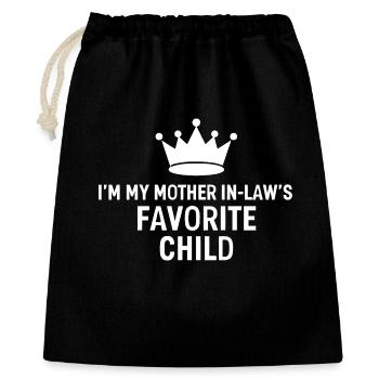 Mother In Law Favorite Child - Gift Bag 40 x 50 cm - black - Front
