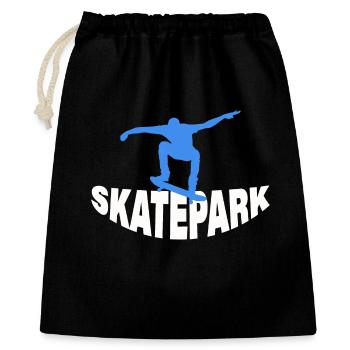 SKATEPARK - Geschenkbeutel aus Baumwolle (40 x 50 cm) - Schwarz - Vorne