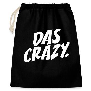 Das Crazy Jugendsprache Insider Meme Cool Verrückt - Geschenkbeutel aus Baumwolle (40 x 50 cm) - Schwarz - Vorne