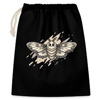 Illustration du papillon de nuit - Sac cadeau 40 x 50 cm - noir - Devant