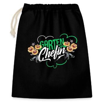 Chef de jardin - Sac cadeau 40 x 50 cm - noir - Devant