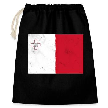 Drapeau de Malte - Sac cadeau 40 x 50 cm - noir - Devant