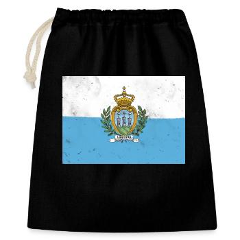 Flag of San Marino - Gift Bag 40 x 50 cm - black - Front