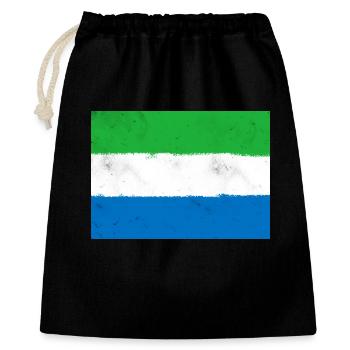 Flag of Sierra Leone - Gift Bag 40 x 50 cm - black - Front